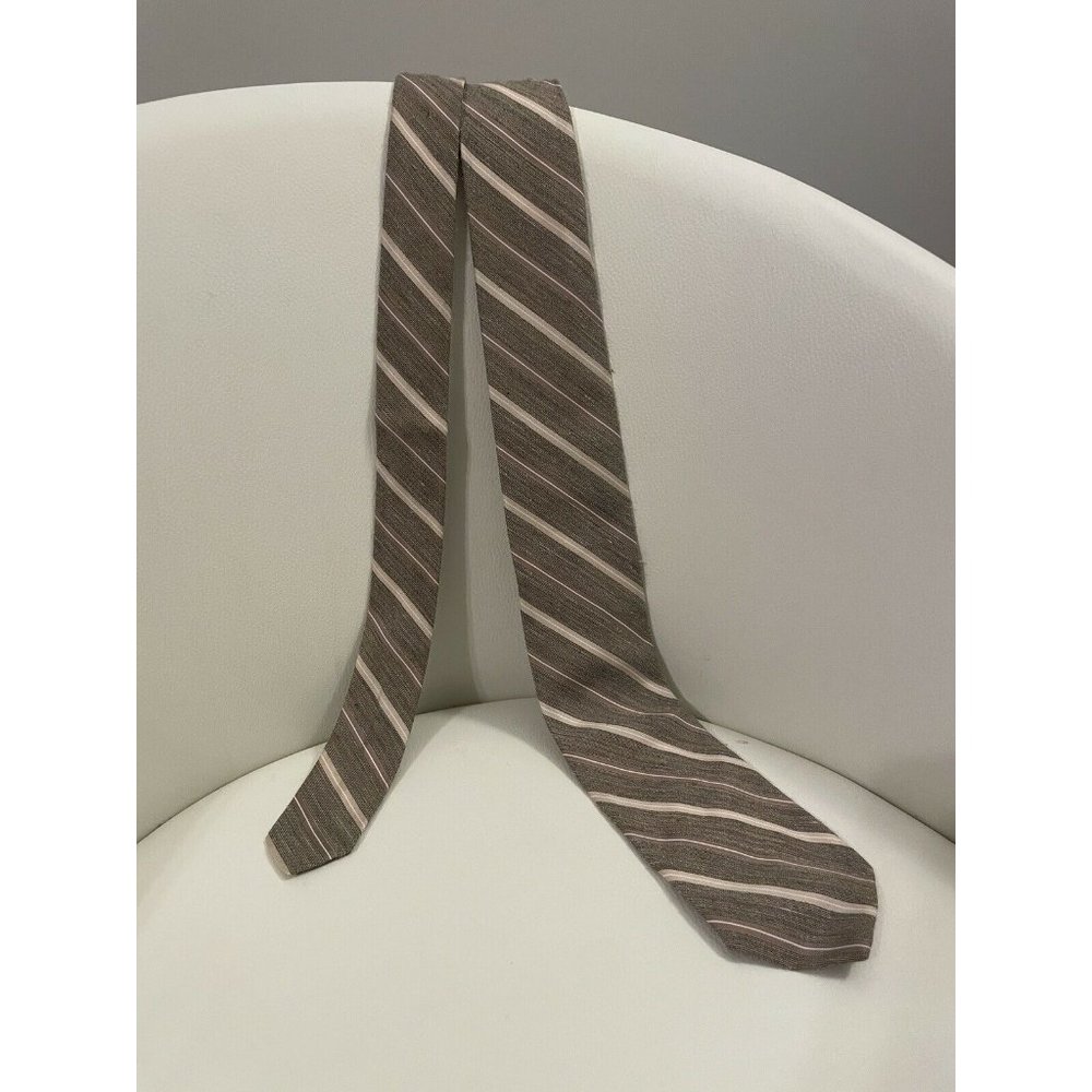 Vintage Michael’s Men’s Polyester Tie 3" Brown Striped Neck Tie